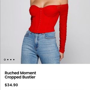 Windsor long sleeve corset top